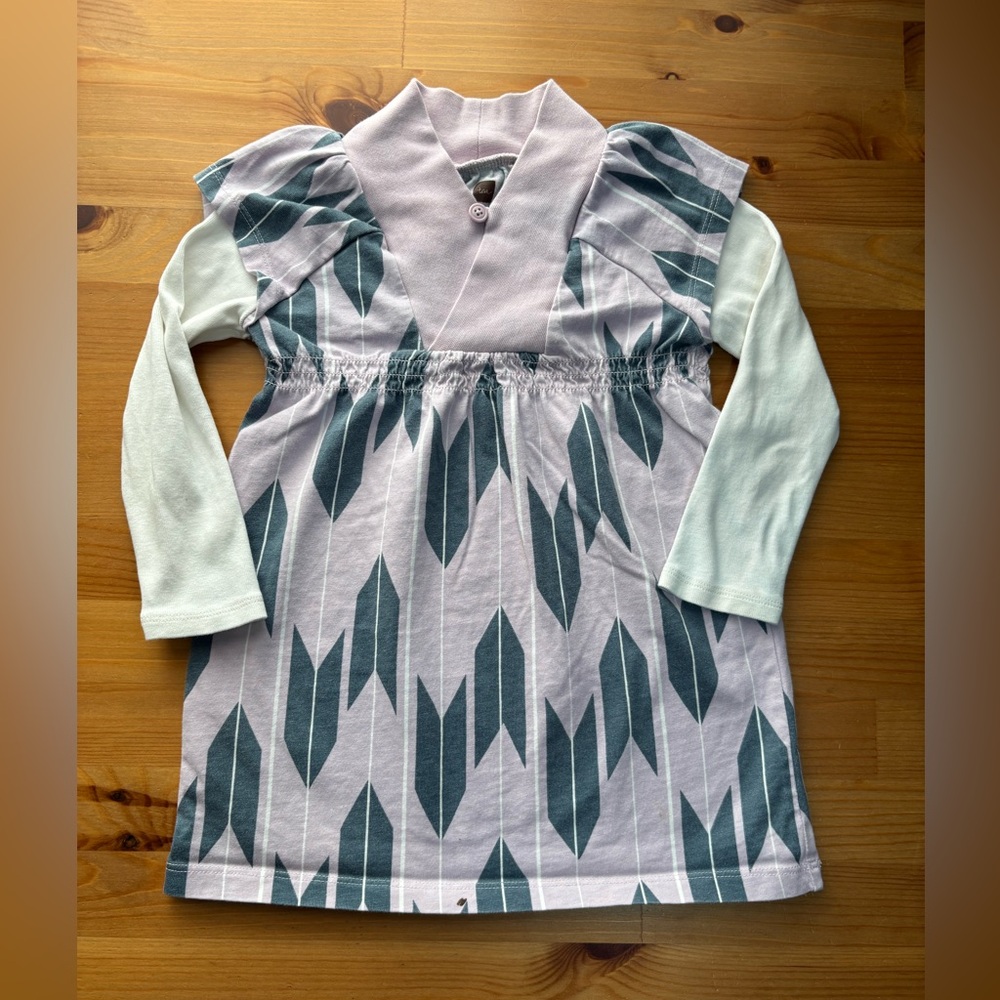 TEA Collection Girls Long Sleeve Arrow Dress Size 2